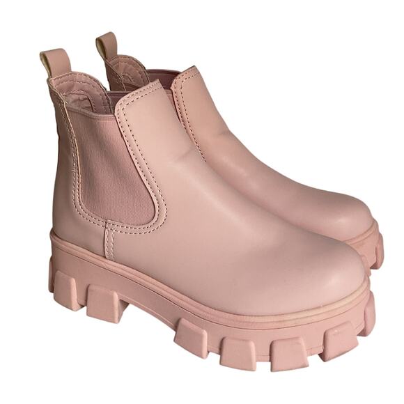 Circus NY Pink Platform Chelsea Boots Women’s Size 6.5 Chunky Sole Ankle Booties - Picture 1 of 9